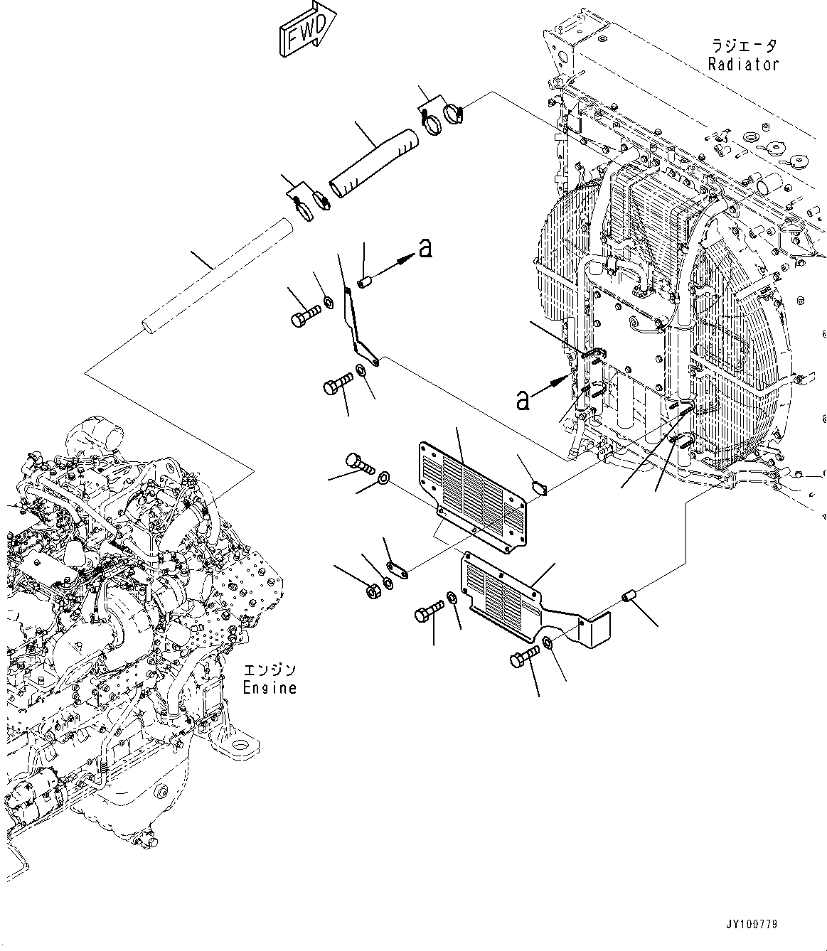 Dump Trucks Komatsu / HD325-8 S/N 50001-UP(0001112C) / Radiator Group, Upper Tank Hose (#50001-)(C001017 : C0110-001017)