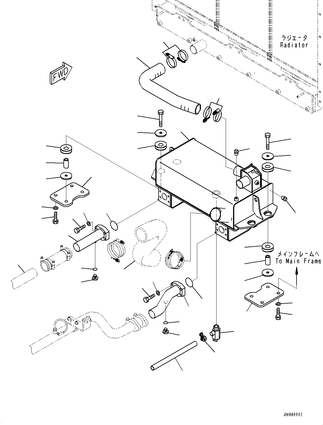 Dump Trucks Komatsu / HD325-8 S/N 50001-UP(0001112C) / Brake Oil Cooler (#50001-)(C003001 : C0500-001001)