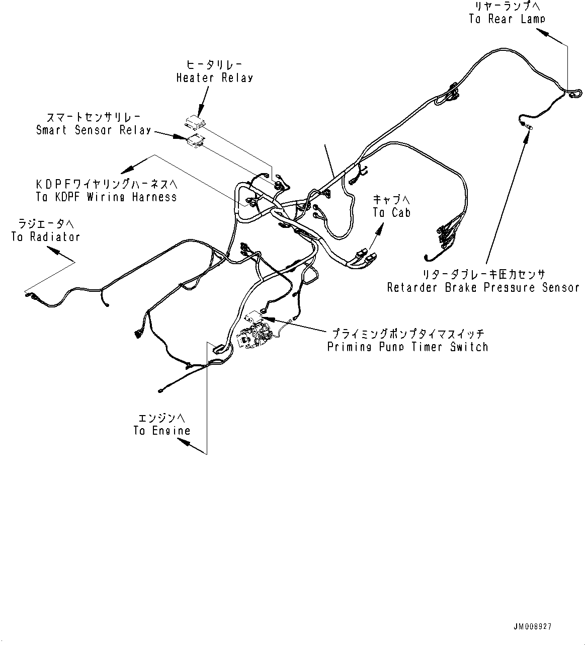 Dump Trucks Komatsu / HD325-8 S/N 50001-UP(0001112C) / Electric System, Wiring Harness (1/2) (#50001-)(E003001 : E0200-001001)