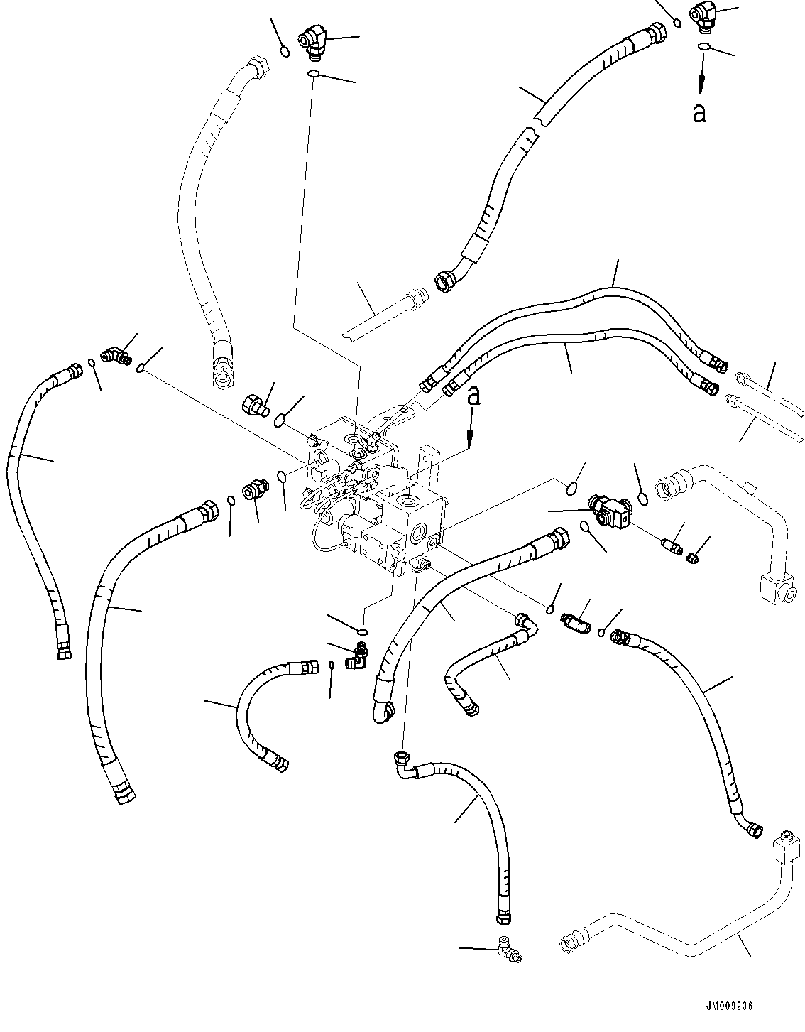 Dump Trucks Komatsu / HD325-8 S/N 50001-UP(0001112C) / Torque Converter and Transmission, EPC Valve Piping (1/2) (Suspension, Hydroneumatic) (#50001-)(F003045 : F3300-002044)