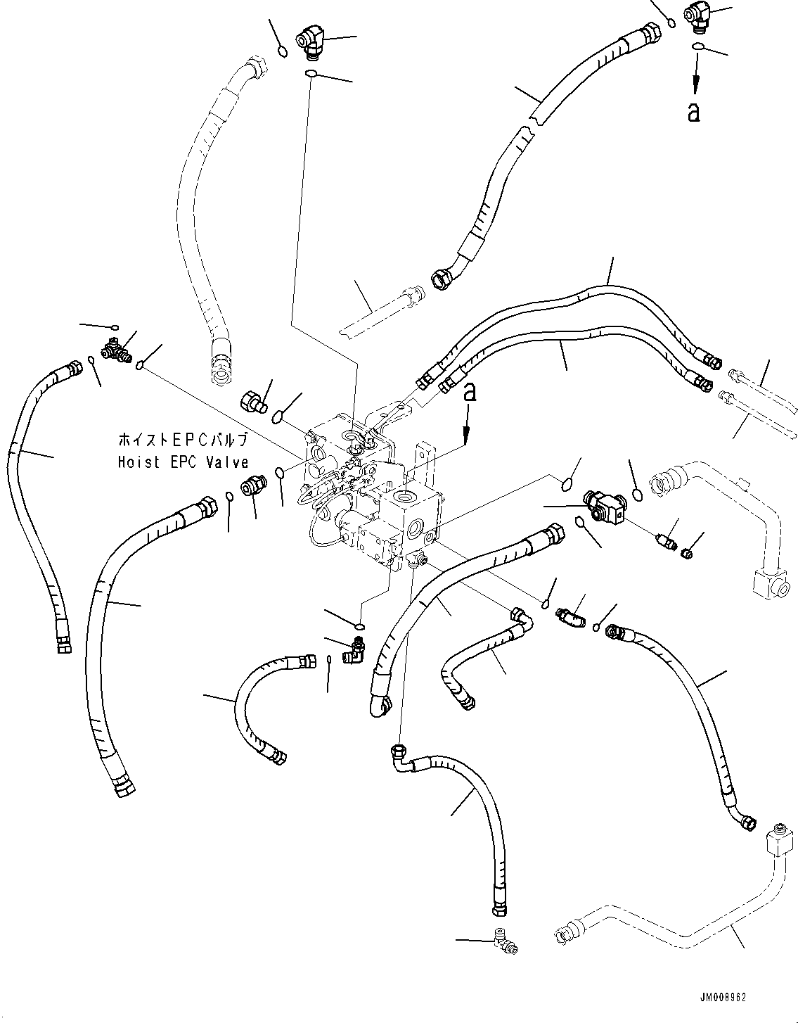 Dump Trucks Komatsu / HD325-8 S/N 50001-UP(0001112C) / Torque Converter and Transmission, EPC Valve Piping (1/2) (Suspension, Auto Hydroneumatic) (#50001-)(F004045 : F3300-001044)
