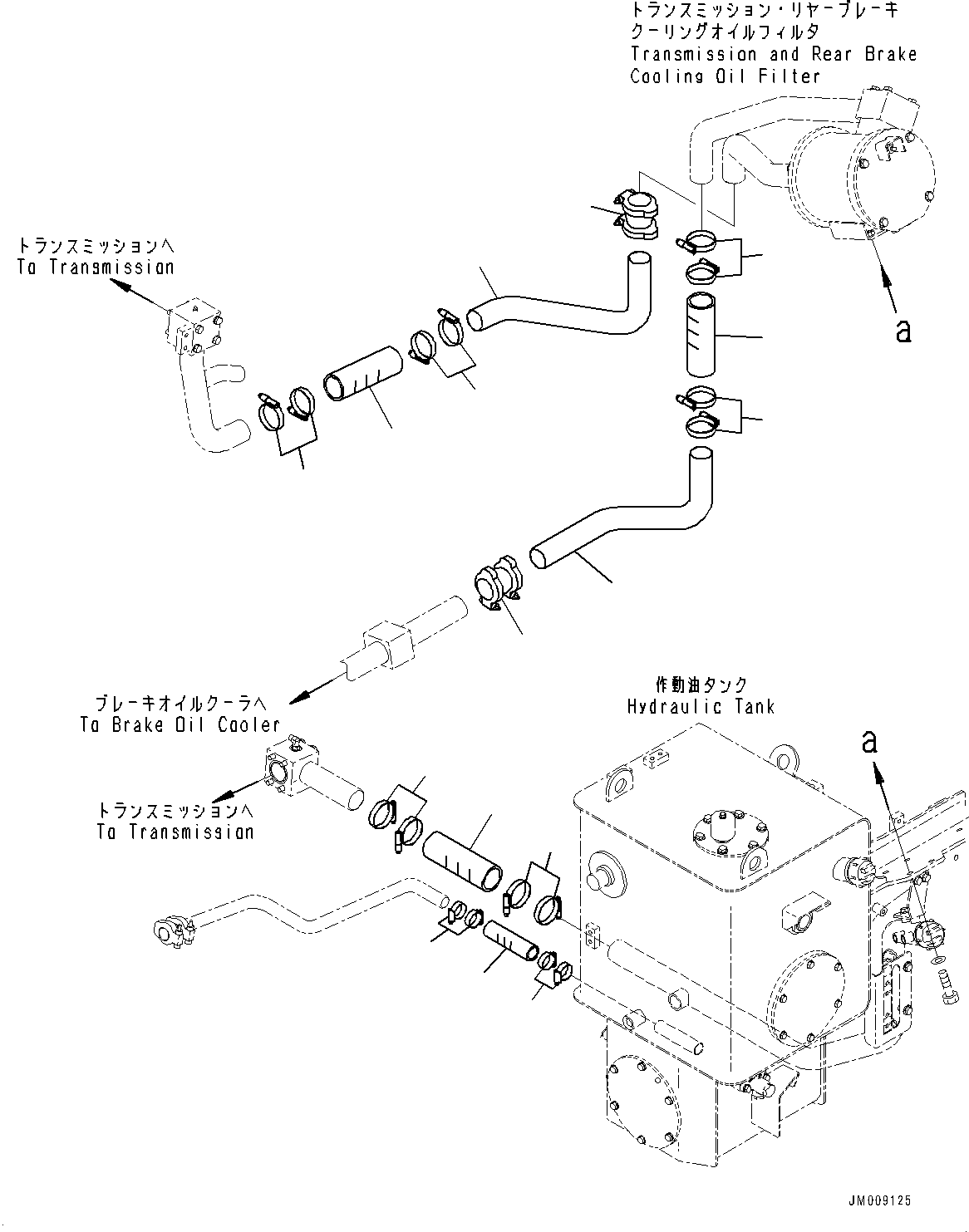 Dump Trucks Komatsu / HD325-8 S/N 50001-UP(0001112C) / Hydraulic Tank, Transmission Piping (2/2) (#50001-)(H003026 : H0100-003025)