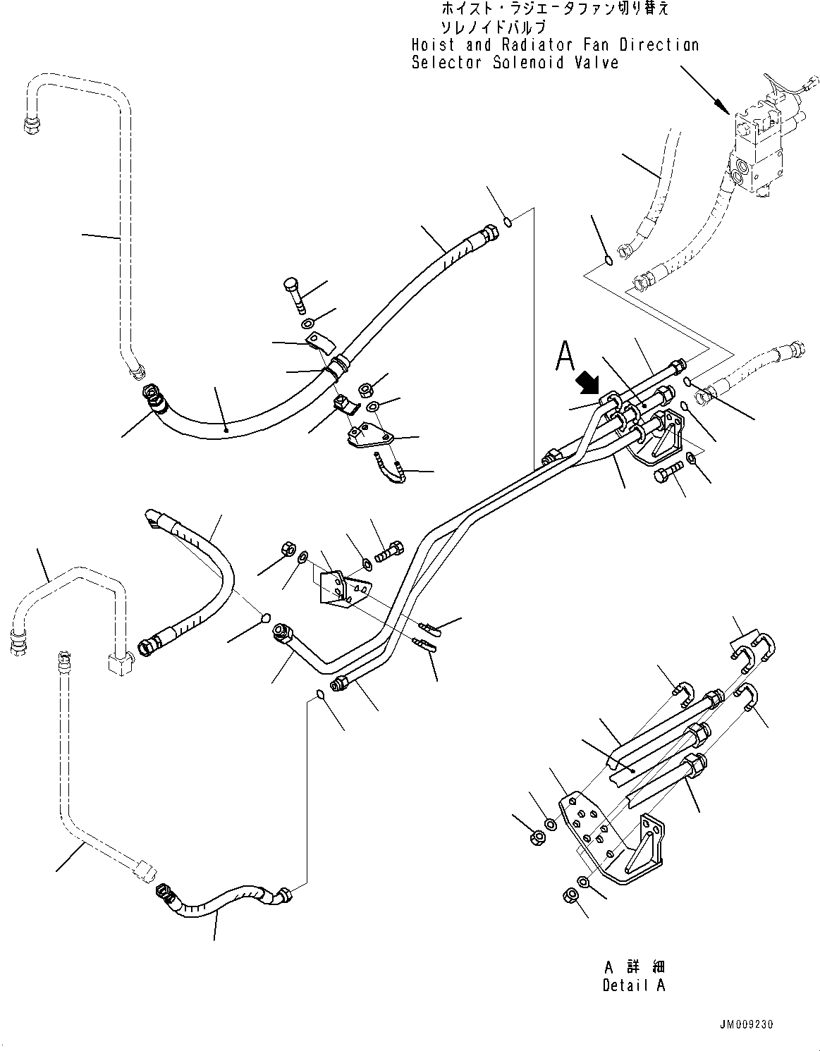 Dump Trucks Komatsu / HD325-8 S/N 50001-UP(0001112C) / Steering and Hoist Hydraulic Piping, Fan Piping (#50001-)(H005012 : H3410-001012)