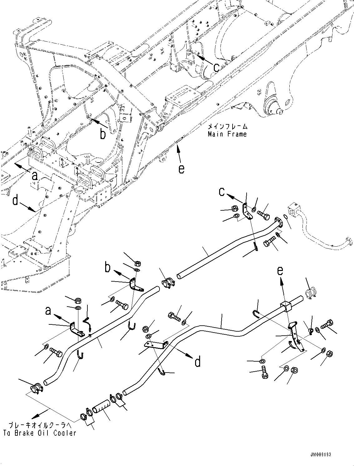 Dump Trucks Komatsu / HD325-8 S/N 50001-UP(0001112C) / Brake Oil Cooling Piping, Piping (2/3) (#50001-)(H006002 : H3511-001002)