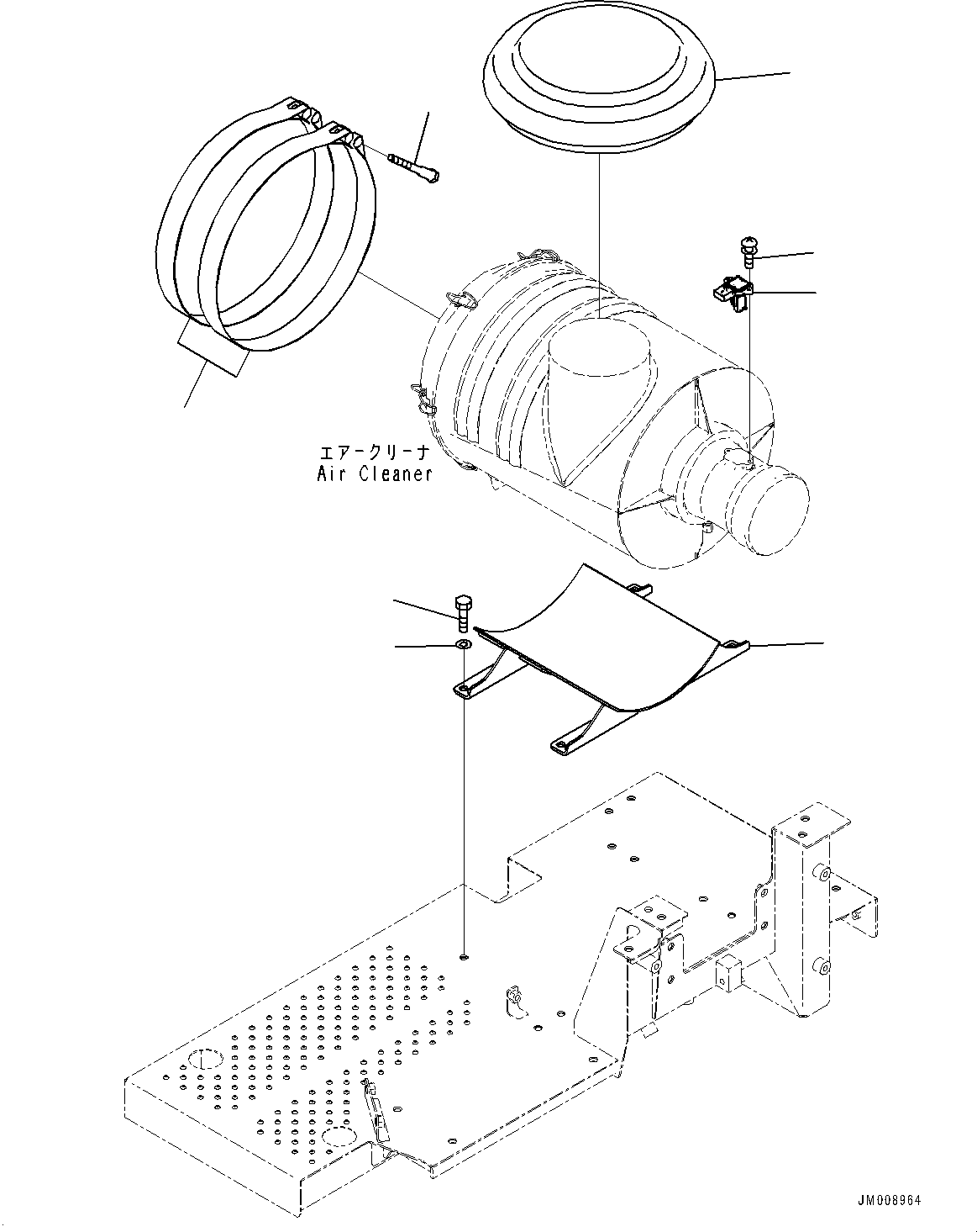 Dump Trucks Komatsu / HD325-8 S/N 50001-UP(0001112C) / Platform Group, Air Cleaner Mounting (#50001-)(L002003 : L3150-003003)