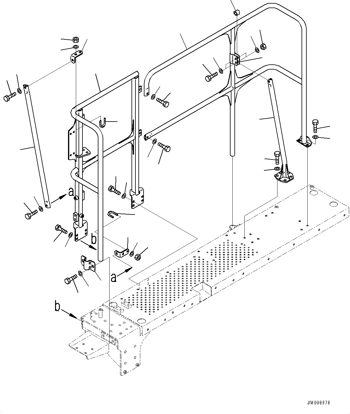 Dump Trucks Komatsu / HD325-8 S/N 50001-UP(0001112C) / Platform Group, Guard Mounting (#50001-)(L002007 : L3150-003007)