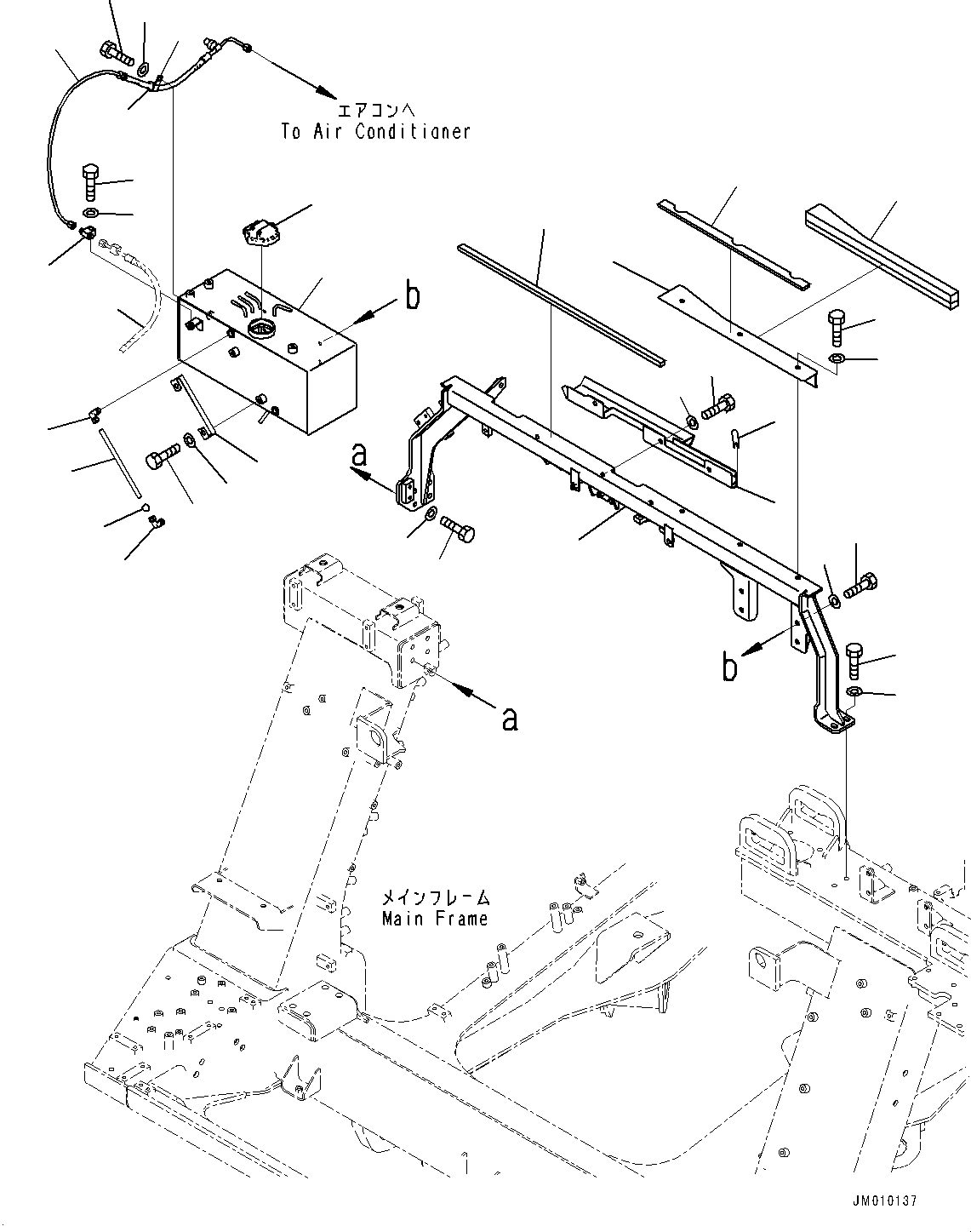 Dump Trucks Komatsu / HD325-8 S/N 50001-UP(0001112C) / Engine Hood, Bar and Reservoir Tank (#50001-)(M006002 : M3141-004002)