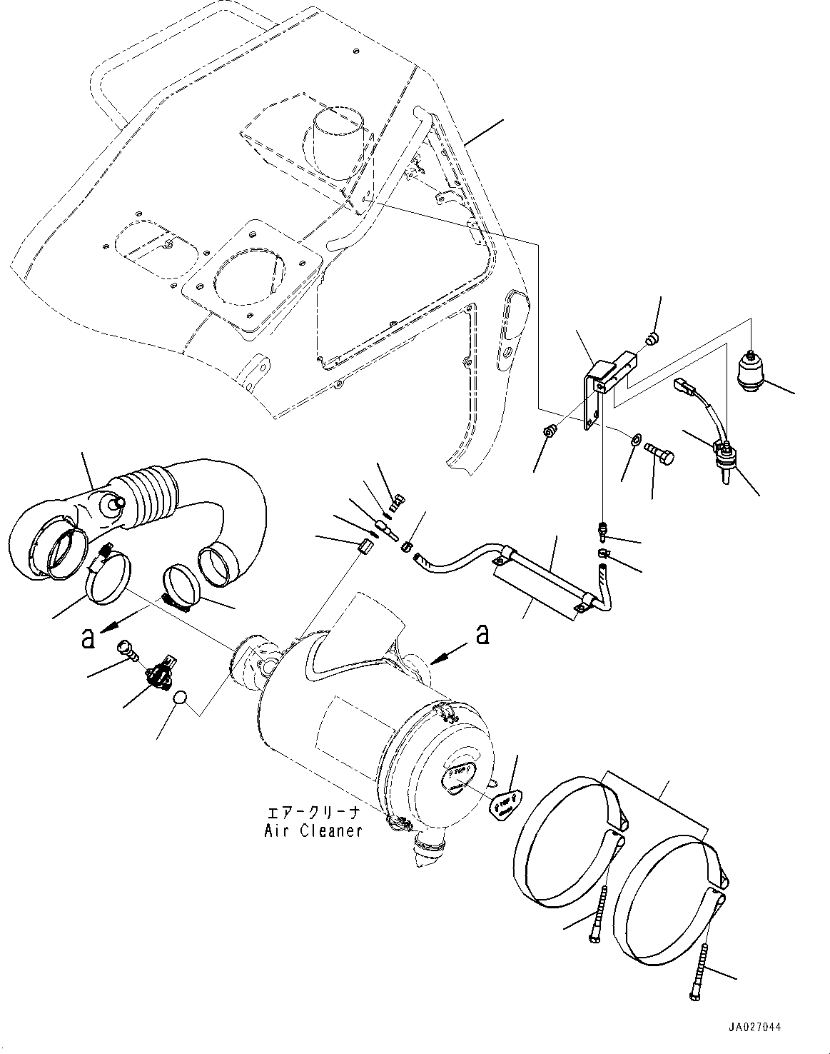 Bulldozers Komatsu / D51EX-24 S/N 10001-UP(0001119C) / Air Cleaner, Piping (#10001-)(B001002 : A1410-501002)