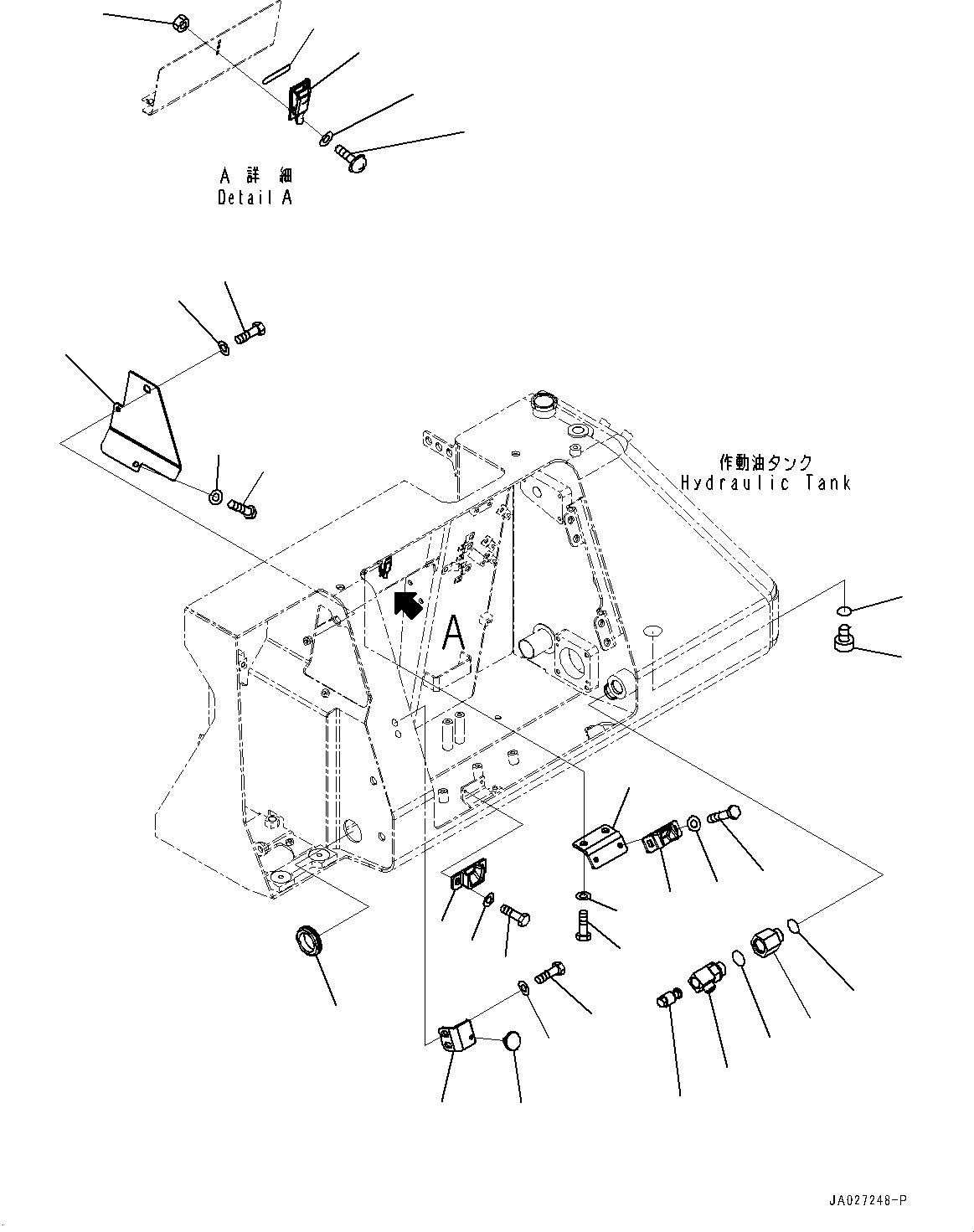 Bulldozers Komatsu / D51EX-24 S/N 10001-UP(0001119C) / Hydraulic Tank, Tank Related Parts (#10001-)(H001003 : H0100-001002)