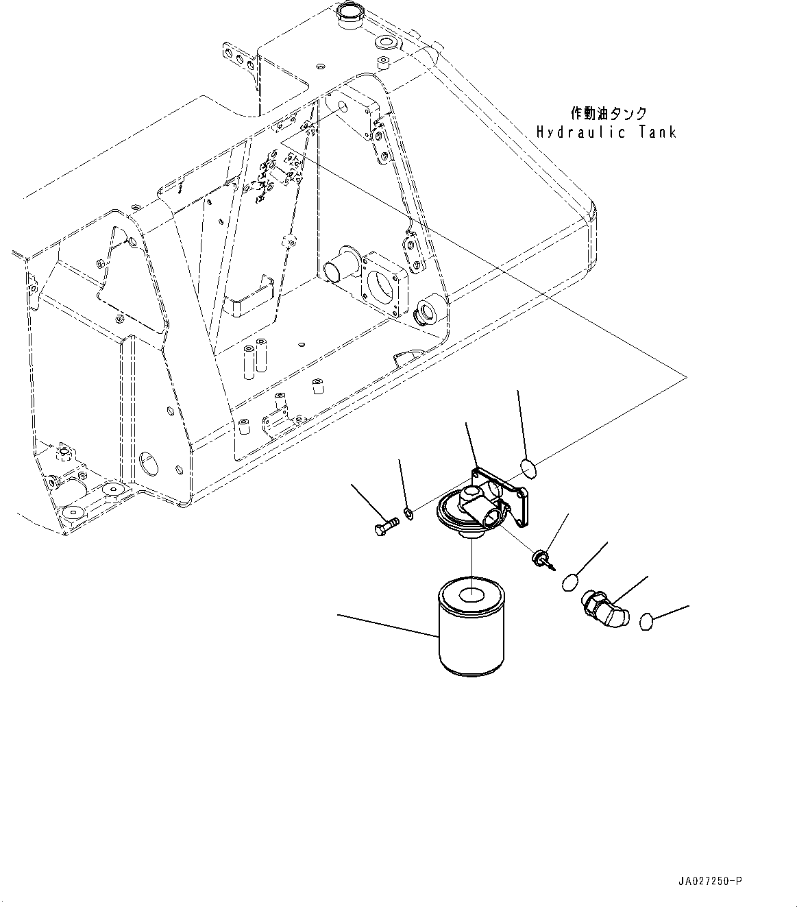 Bulldozers Komatsu / D51EX-24 S/N 10001-UP(0001119C) / Hydraulic Tank, Filter (#10001-)(H001004 : H0100-001003)