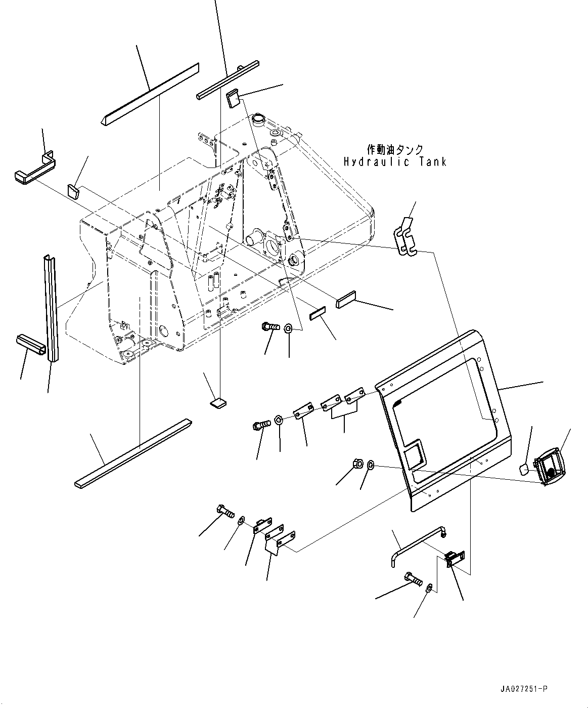 Bulldozers Komatsu / D51EX-24 S/N 10001-UP(0001119C) / Hydraulic Tank, Door (#10001-)(H001005 : H0100-001004)