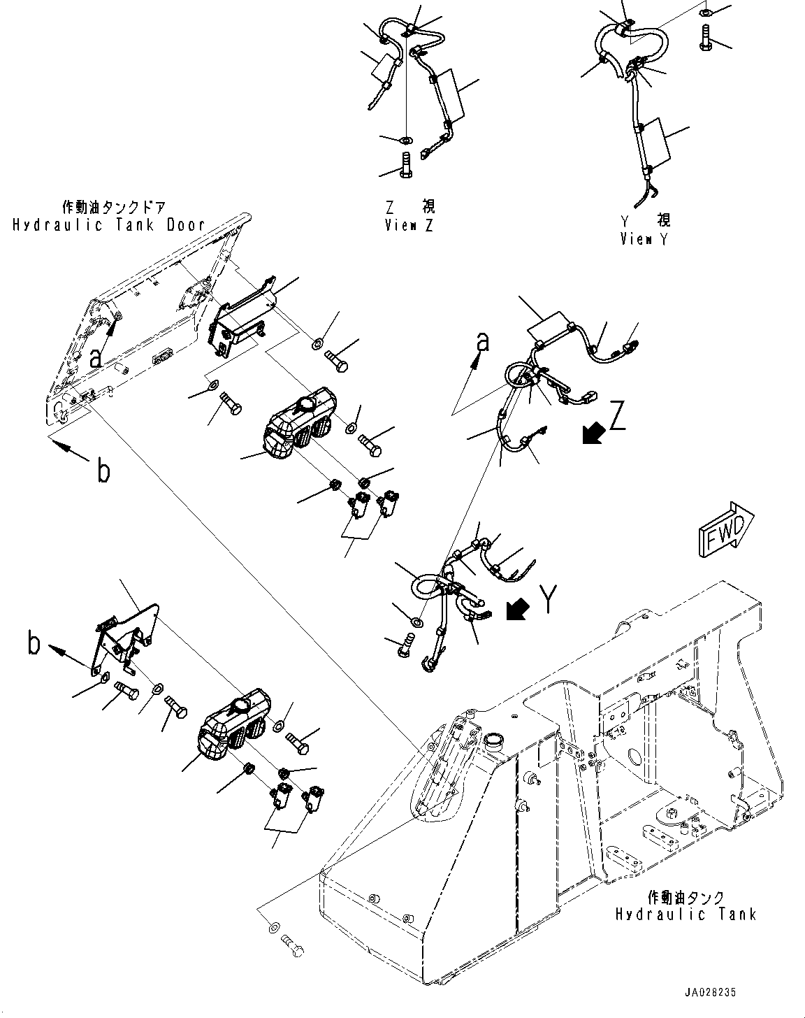 Bulldozers Komatsu / D51EX-24 S/N 10001-UP(0001119C) / Hydraulic Tank, Washer Tank (#10001-)(H001010 : H0100-001009)
