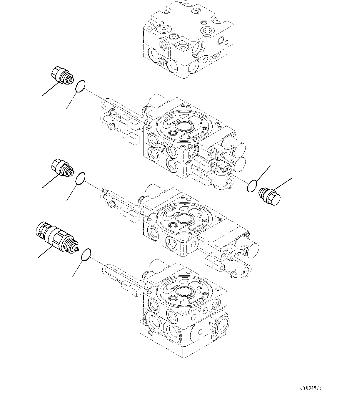 Bulldozers Komatsu / D51EX-24 S/N 10001-UP(0001119C) / Control Valve, 5-Valve (9/12) (With Rear 1-Attachment) (#10001-)(H002010 : H0120-001010)