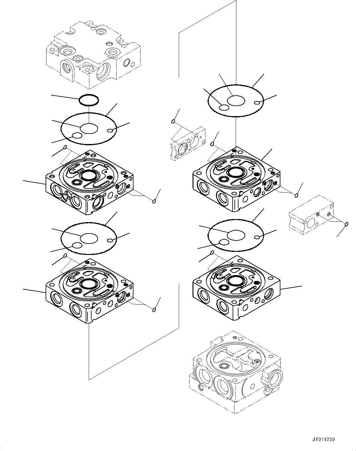 Bulldozers Komatsu / D51EX-24 S/N 10001-UP(0001119C) / Control Valve, 4-Valve (1/9) (#10001-)(H003002 : H0120-002002)
