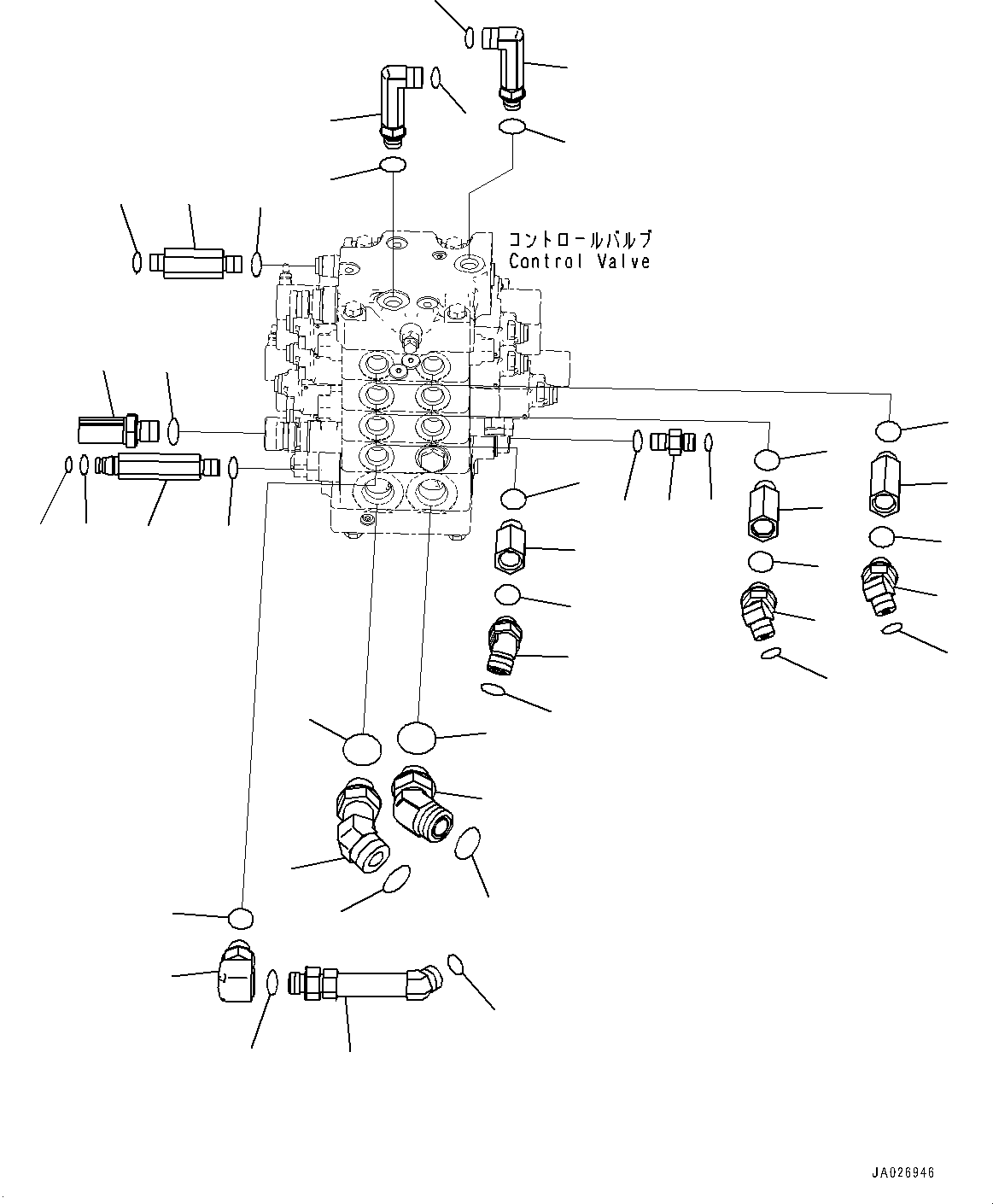 Bulldozers Komatsu / D51EX-24 S/N 10001-UP(0001119C) / Control Valve, Elbow (#10001-)(H003012 : H0120-002012)