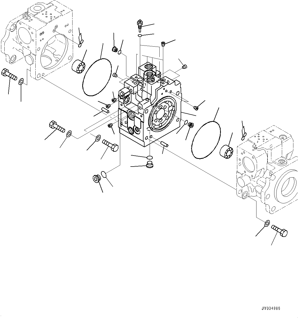 Bulldozers Komatsu / D51EX-24 S/N 10001-UP(0001119C) / Hydraulic Pump, HST Pump (2/11) (#10001-)(H004002 : H0210-001002)