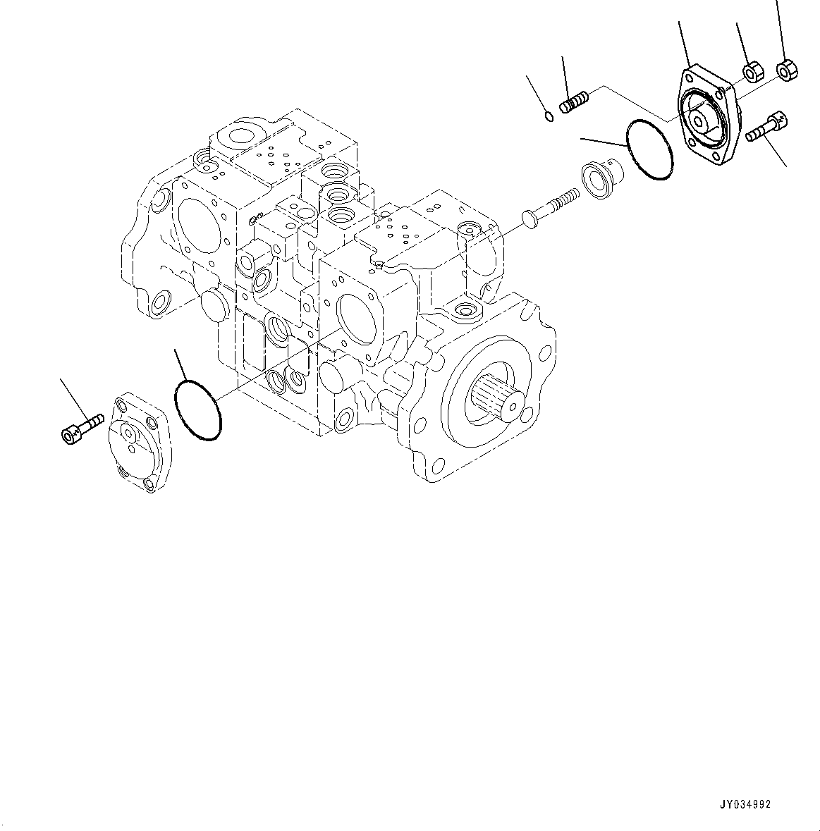 Bulldozers Komatsu / D51EX-24 S/N 10001-UP(0001119C) / Hydraulic Pump, HST Pump (5/11) (#10001-)(H004005 : H0210-001005)