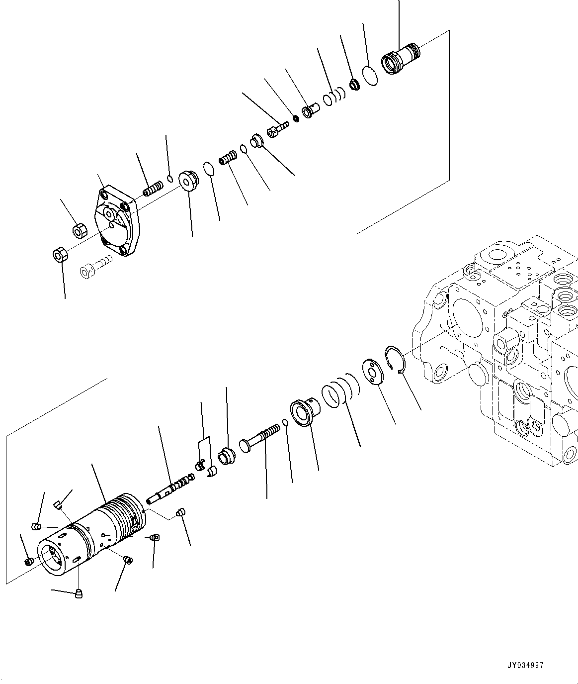 Bulldozers Komatsu / D51EX-24 S/N 10001-UP(0001119C) / Hydraulic Pump, HST Pump (8/11) (#10001-)(H004008 : H0210-001008)