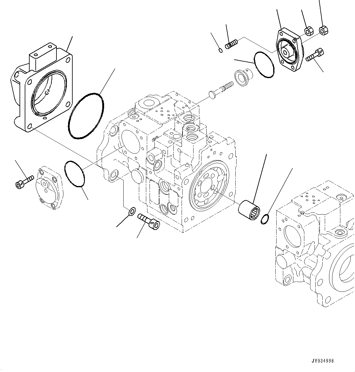 Bulldozers Komatsu / D51EX-24 S/N 10001-UP(0001119C) / Hydraulic Pump, HST Pump (9/11) (#10001-)(H004009 : H0210-001009)