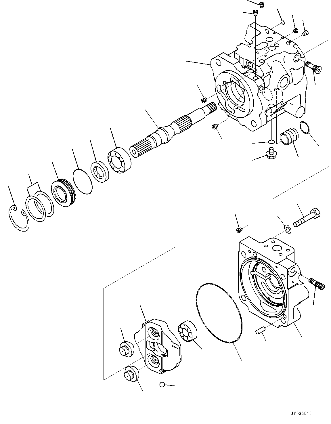 Bulldozers Komatsu / D51EX-24 S/N 10001-UP(0001119C) / Hydraulic Pump, Work Equipment Pump (1/5) (#10001-)(H004012 : H0210-001012)