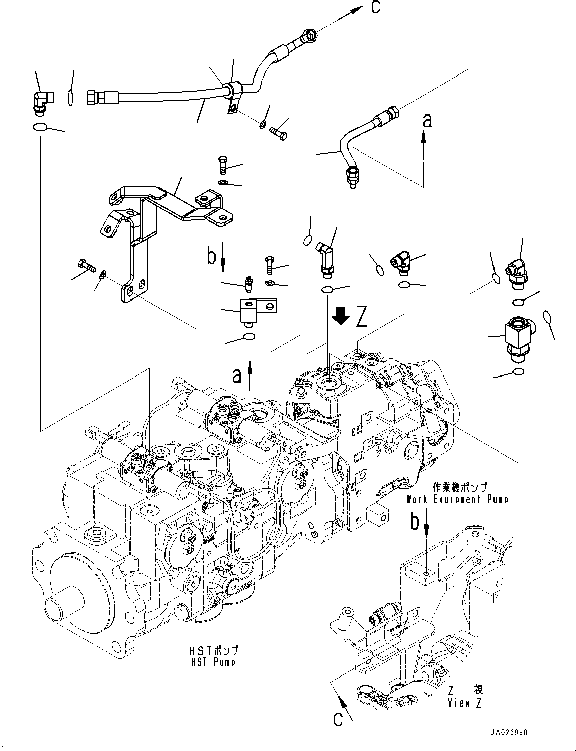 Bulldozers Komatsu / D51EX-24 S/N 10001-UP(0001119C) / Hydraulic Pump, Related Parts (2/3) (#10001-)(H004019 : H0210-001019)