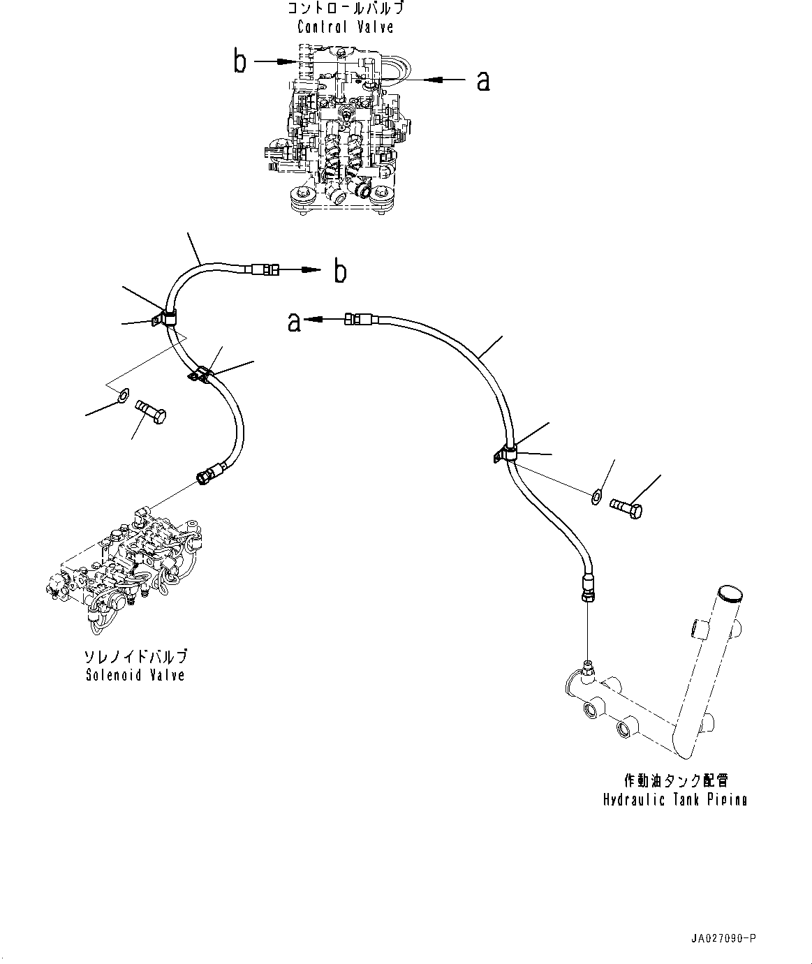 Bulldozers Komatsu / D51EX-24 S/N 10001-UP(0001119C) / Pilot Piping, Control Valve Piping (#10001-)(H010006 : H1840-001006)
