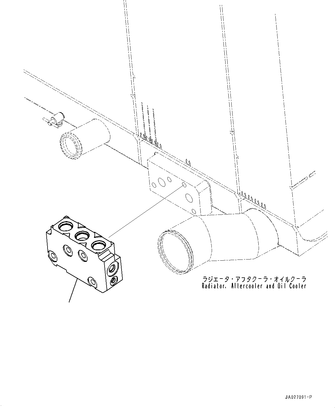 Bulldozers Komatsu / D51EX-24 S/N 10001-UP(0001119C) / Pilot Piping, Inner Parts, Bypass Valve (1/2) (#10001-)(H010007 : H1840-001007)