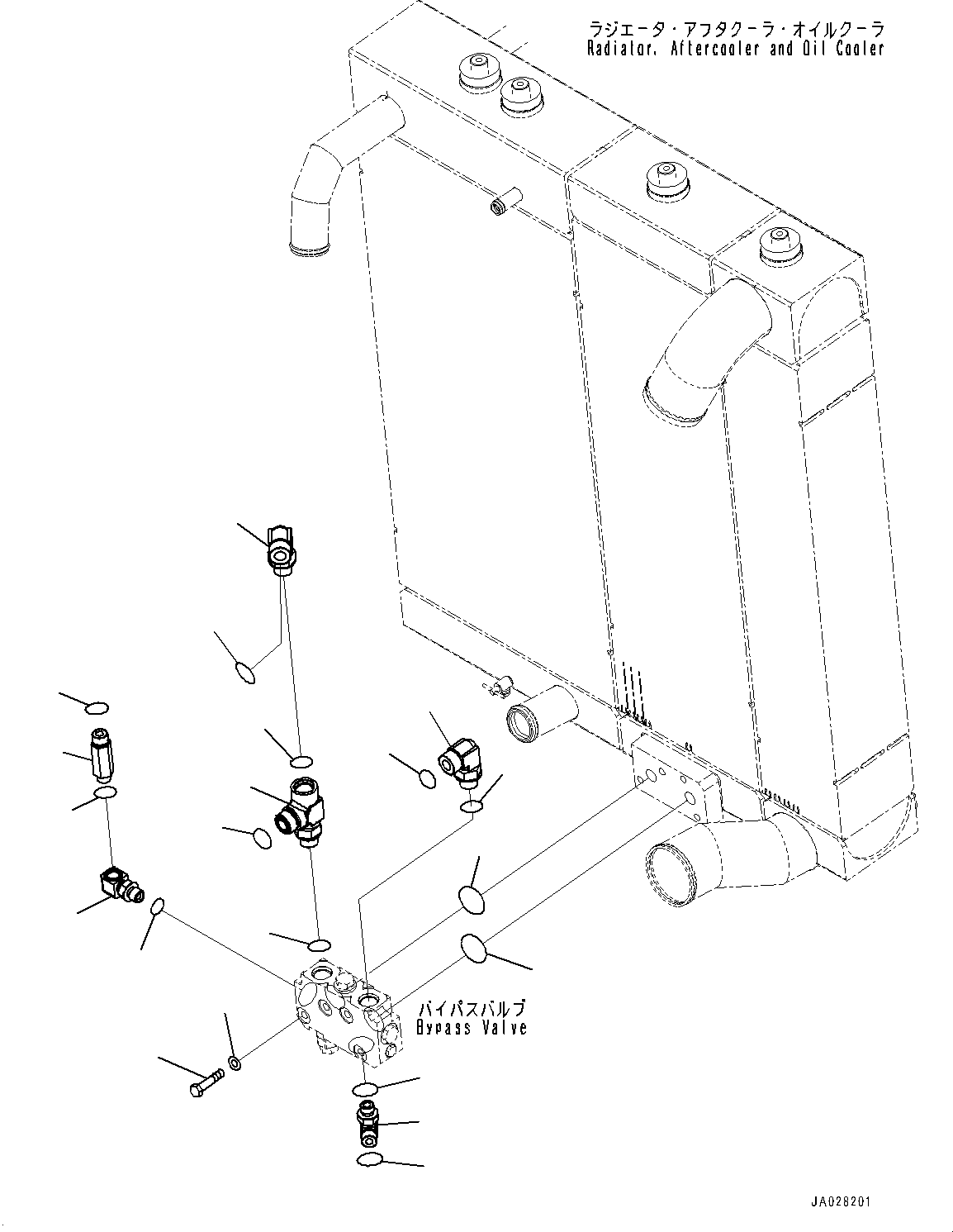 Bulldozers Komatsu / D51EX-24 S/N 10001-UP(0001119C) / Pilot Piping, Bypass Valve Mounting (#10001-)(H010010 : H1840-001010)
