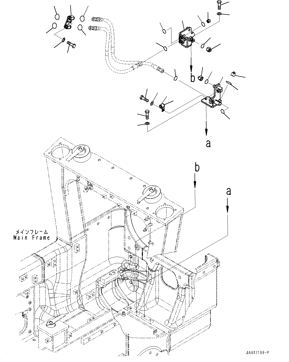 Bulldozers Komatsu / D51EX-24 S/N 10001-UP(0001119C) / Rear Hydraulic Piping, Bracket (With Winch) (#10001-)(H014001 : H2250-001001)