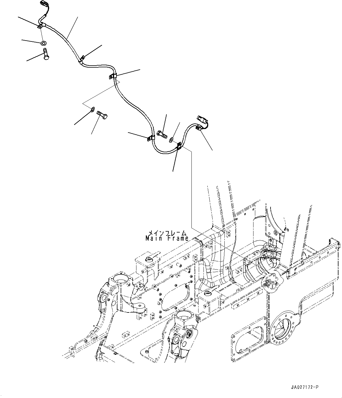 Bulldozers Komatsu / D51EX-24 S/N 10001-UP(0001119C) / Rear Hydraulic Piping, Wiring Harness (With Winch) (#10001-)(H014004 : H2250-001004)