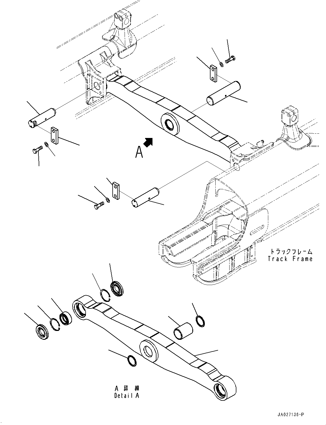 Bulldozers Komatsu / D51EX-24 S/N 10001-UP(0001119C) / Suspension, Equalizer Bar (#10001-)(J005001 : J2700-001001)