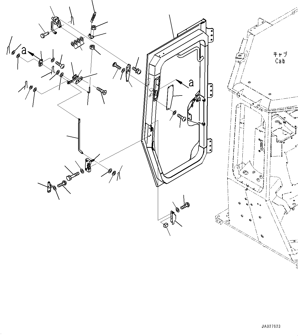 Bulldozers Komatsu / D51EX-24 S/N 10001-UP(0001119C) / Cab, Plate, L.H. (#10492-)(K009004 : K0210-002004)
