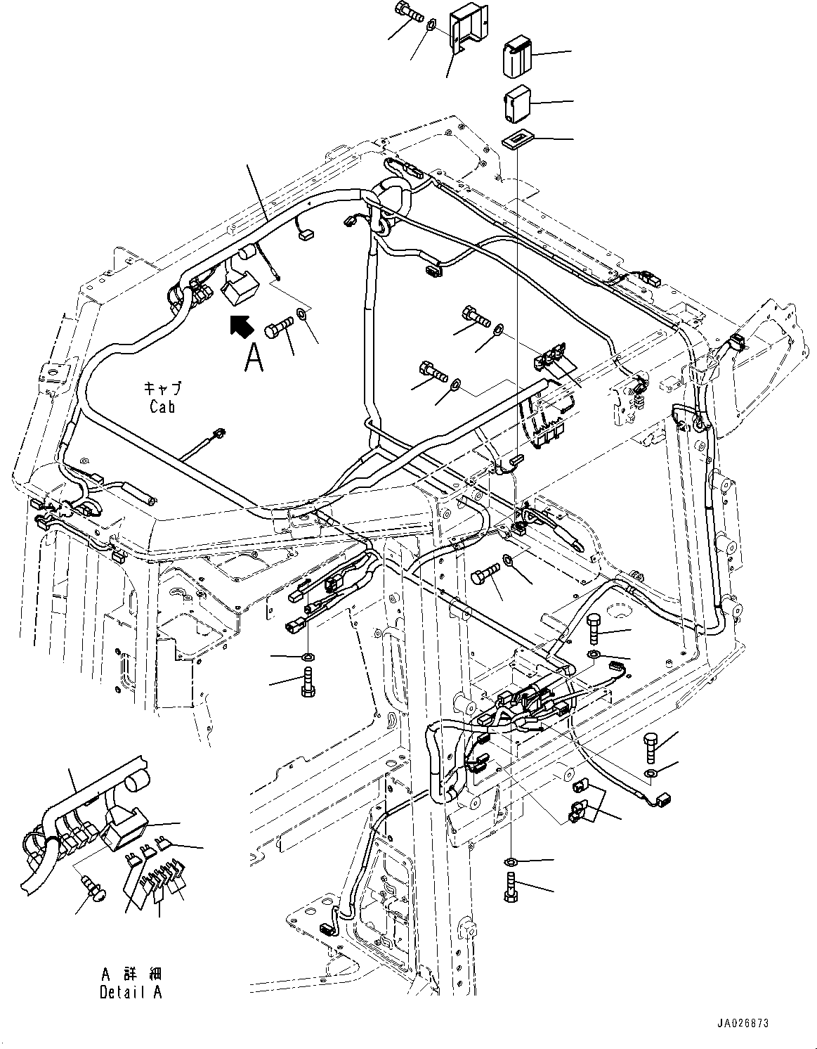Bulldozers Komatsu / D51EX-24 S/N 10001-UP(0001119C) / Cab, Sash type Glass Window, R.H. (#10001-)(K009012 : K0210-002012)