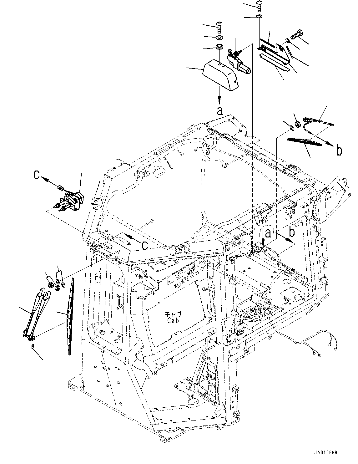 Bulldozers Komatsu / D51EX-24 S/N 10001-UP(0001119C) / Cab, Cab Wiring Harness (With KOMTRAX, 3G) (#10001-)(K009014 : K0210-002014)