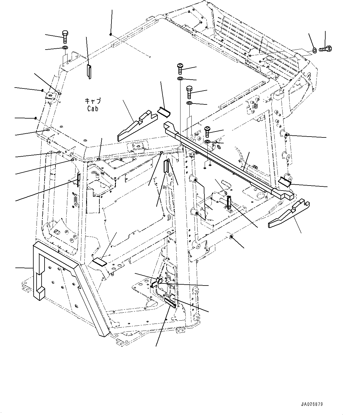 Bulldozers Komatsu / D51EX-24 S/N 10001-UP(0001119C) / Cab, Air Conditioner Duct (#10001-)(K014024 : K0210-008024)