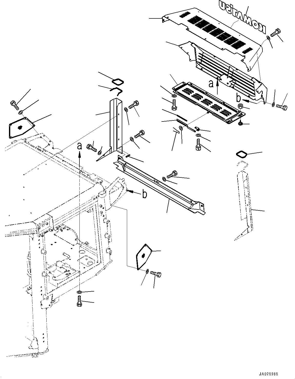 Bulldozers Komatsu / D51EX-24 S/N 10001-UP(0001119C) / Cab, Air Conditioner Cover (With Gateway Function Controller) (#10001-)(K014032 : K0210-008032)