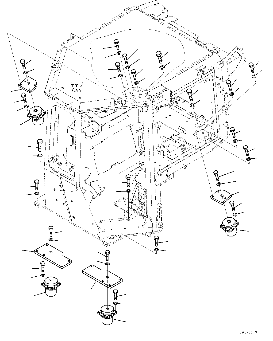 Bulldozers Komatsu / D51EX-24 S/N 10001-UP(0001119C) / Cab Electrical Unit, Cover and Sheet (#10001-)(K017001 : K0230-001001)