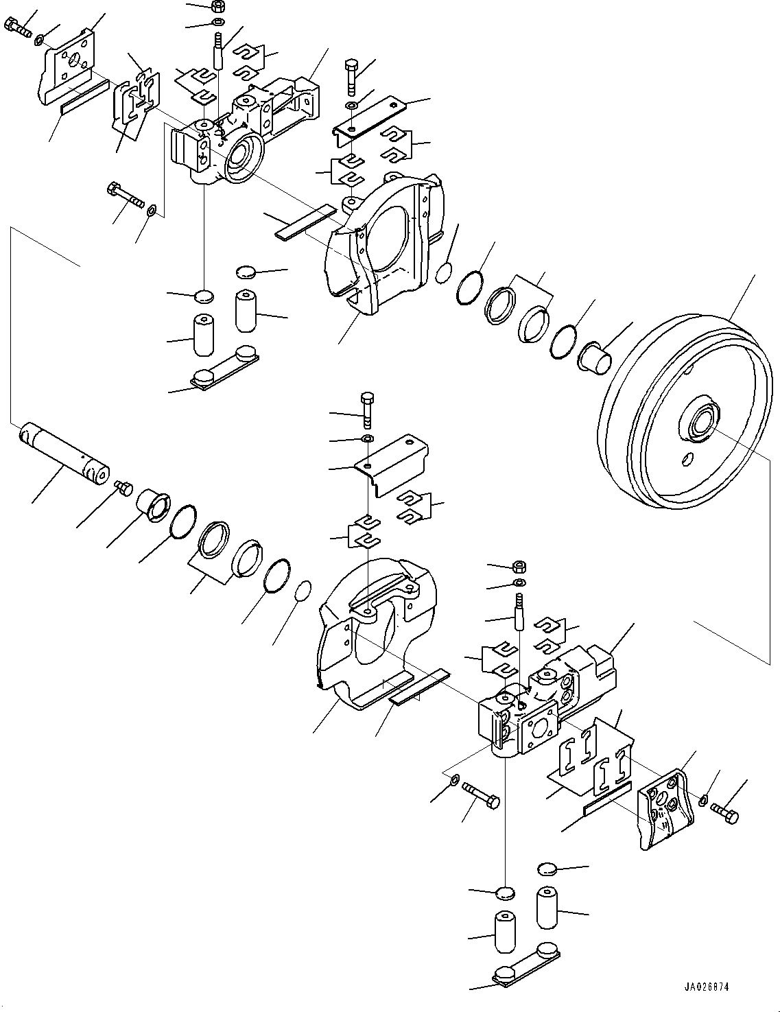 Bulldozers Komatsu / D51EX-24 S/N 10001-UP(0001119C) / Front Idler (#10001-)(R001001 : R0110-002001)