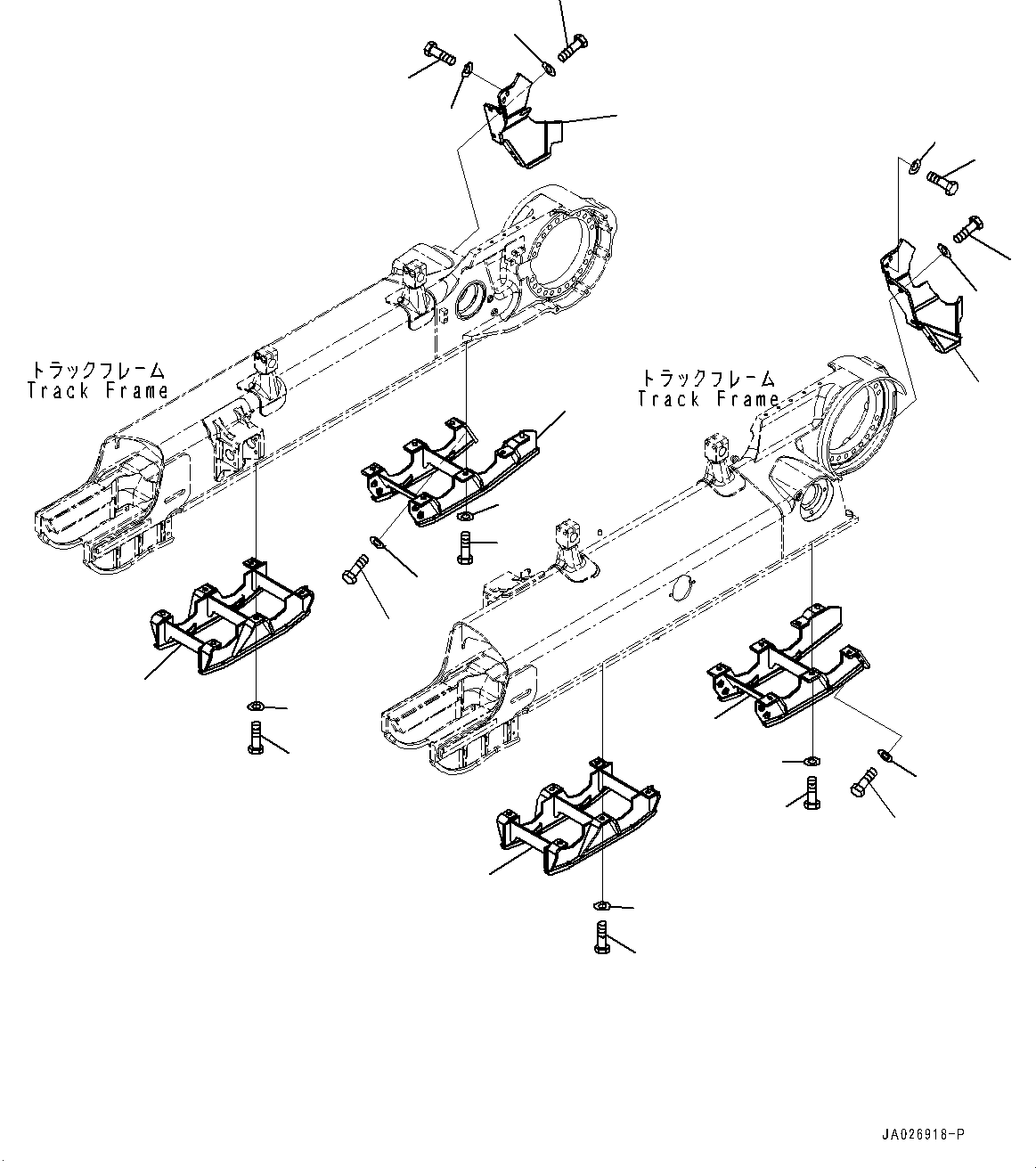 Bulldozers Komatsu / D51EX-24 S/N 10001-UP(0001119C) / Track Roller Guard, (Center Type) (#10001-)(R010001 : R2200-004001)
