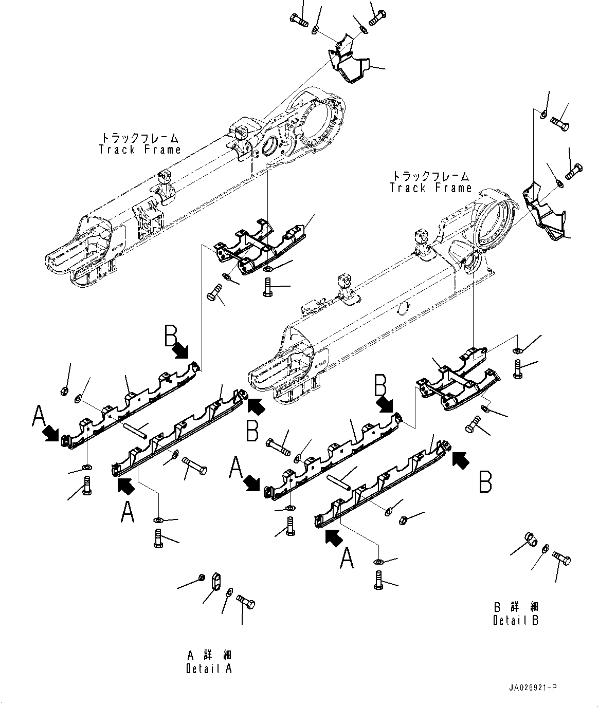 Bulldozers Komatsu / D51EX-24 S/N 10001-UP(0001119C) / Track Roller Guard, (Segmented Full Type) (#10001-)(R011001 : R2200-005001)