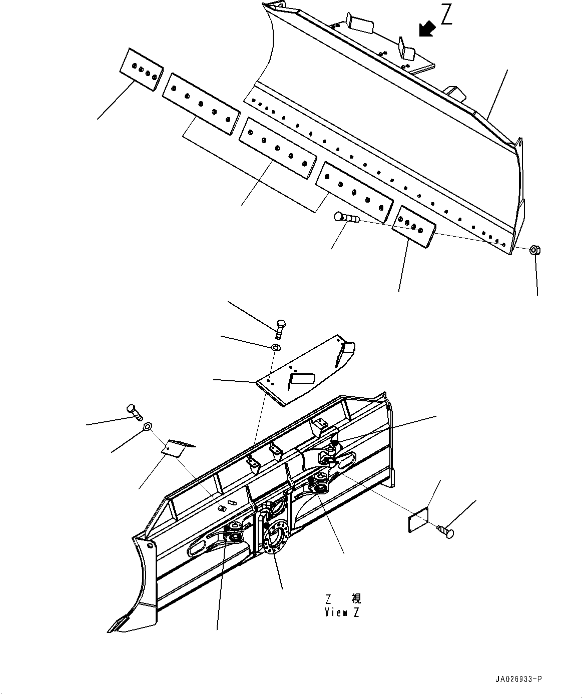 Bulldozers Komatsu / D51EX-24 S/N 10001-UP(0001119C) / Dozer Blade (#10001-)(T005001 : T2120-002001)