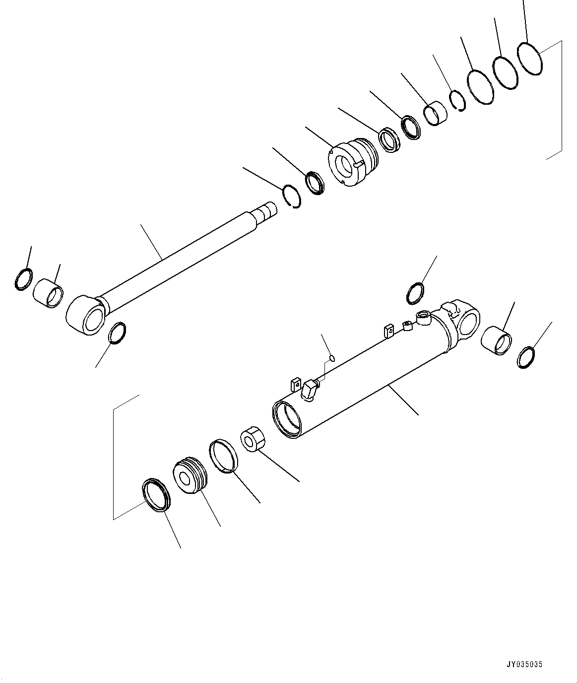 Bulldozers Komatsu / D51EX-24 S/N 10001-UP(0001119C) / Dozer Blade Lift Cylinder, L.H. (#10001-)(T006001 : T2140-001001)