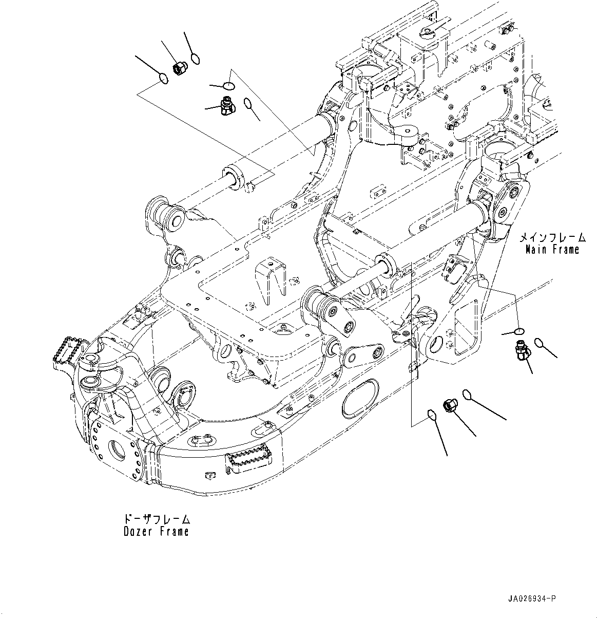 Bulldozers Komatsu / D51EX-24 S/N 10001-UP(0001119C) / Dozer Blade Lift Cylinder, Elbow (#10001-)(T006003 : T2140-001003)