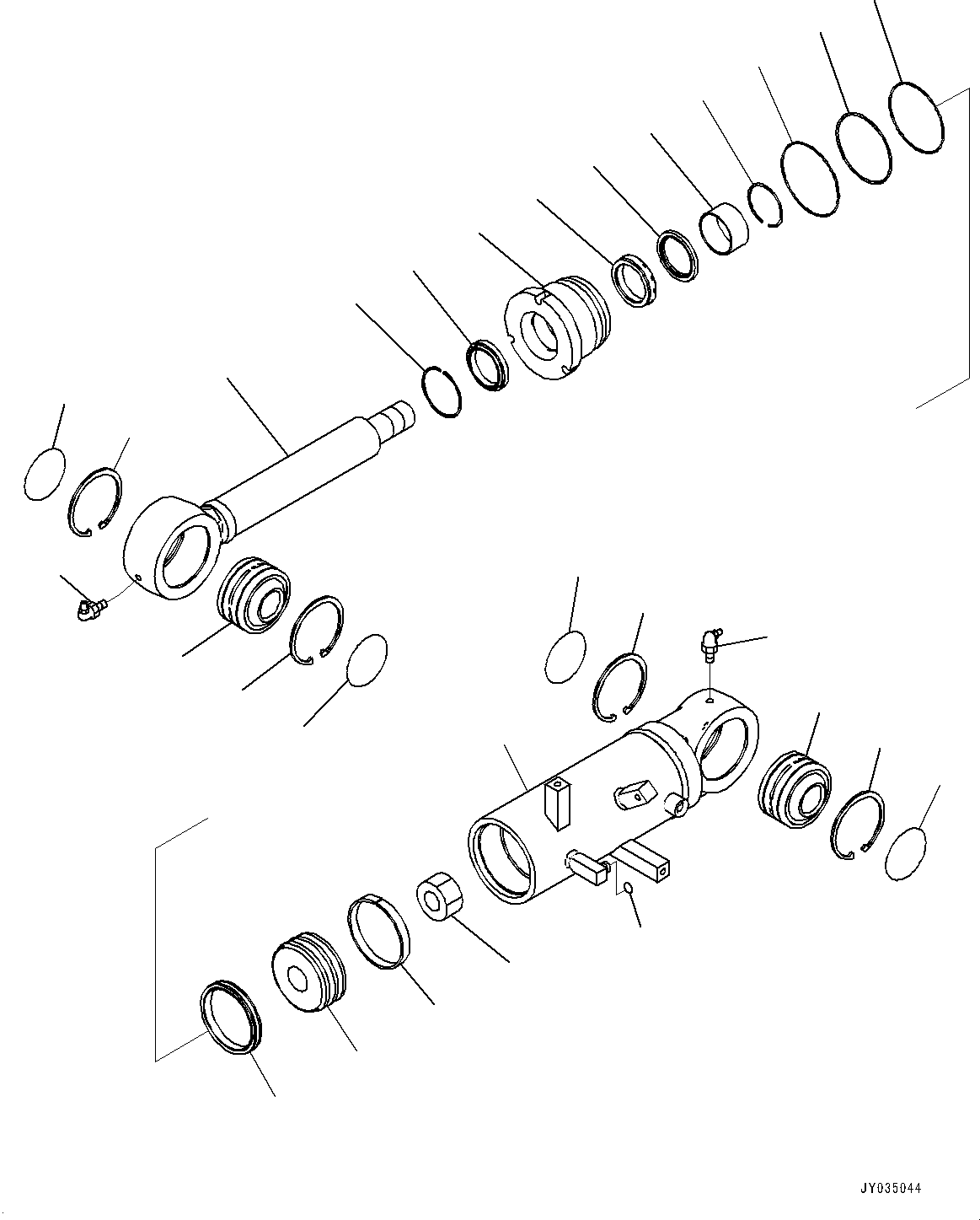 Bulldozers Komatsu / D51EX-24 S/N 10001-UP(0001119C) / Dozer Blade Tilt Cylinder, Inner Parts (#10001-)(T007001 : T2150-001001)