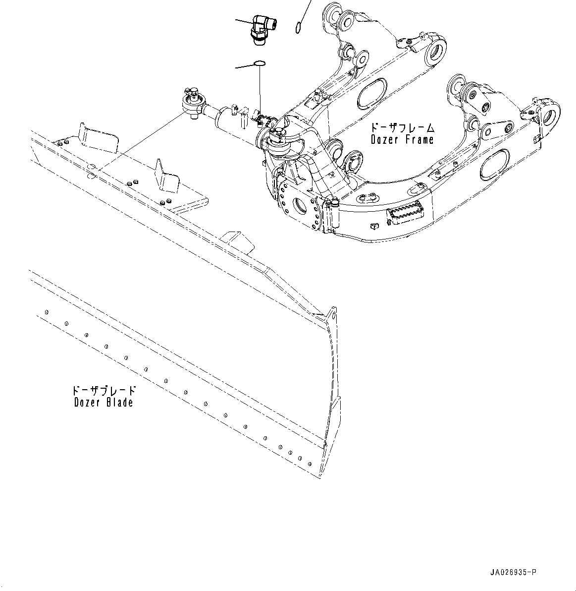 Bulldozers Komatsu / D51EX-24 S/N 10001-UP(0001119C) / Dozer Blade Tilt Cylinder, Elbow (#10001-)(T007002 : T2150-001002)