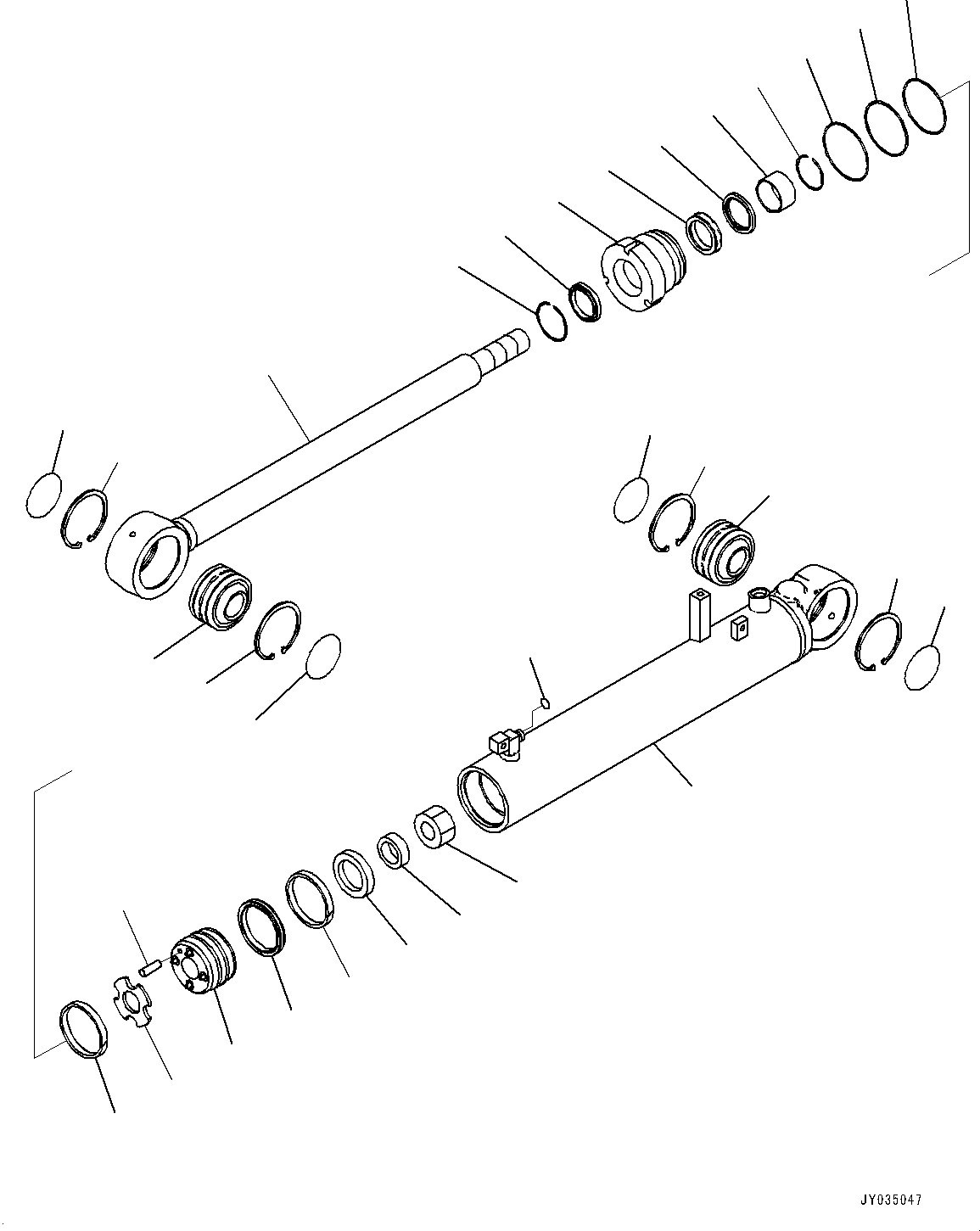 Bulldozers Komatsu / D51EX-24 S/N 10001-UP(0001119C) / Dozer Blade Angle Cylinder, Inner Parts (#10001-)(T008001 : T2153-001001)