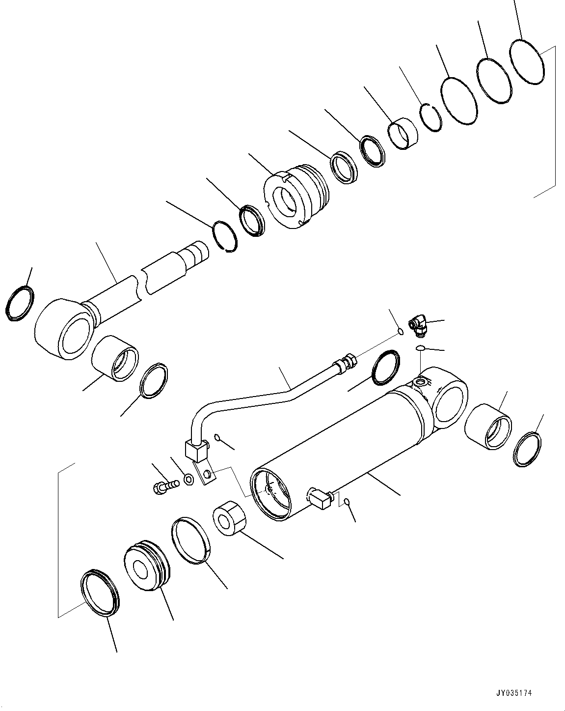 Bulldozers Komatsu / D51EX-24 S/N 10001-UP(0001119C) / Ripper Cylinder (#10001-)(T012001 : T2460-001001)