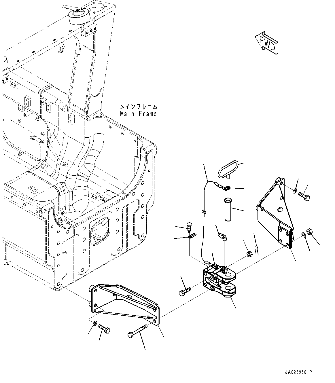 Bulldozers Komatsu / D51EX-24 S/N 10001-UP(0001119C) / Drawbar, (Rigid Type) (#10001-)(T014001 : T2810-002001)