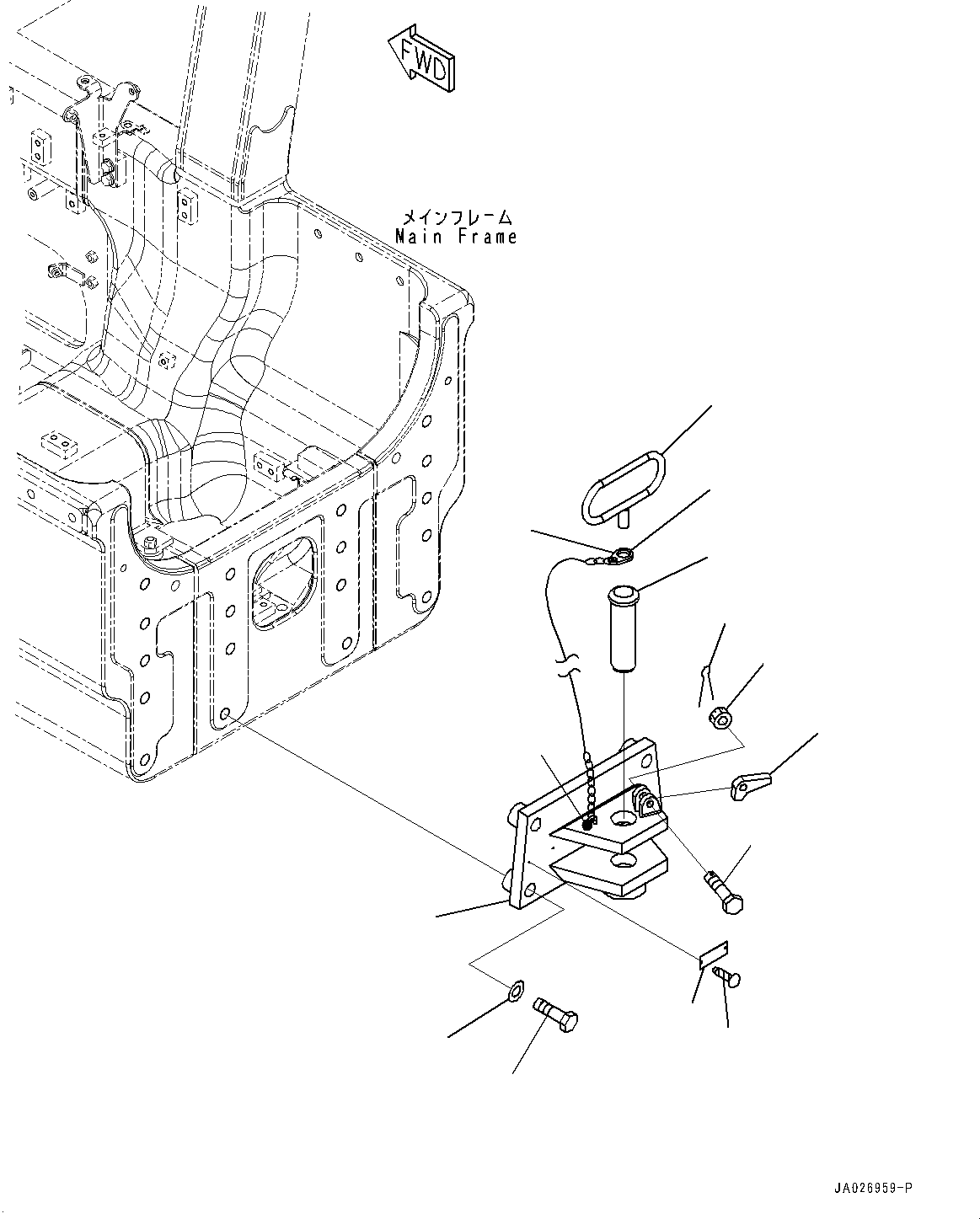 Bulldozers Komatsu / D51EX-24 S/N 10001-UP(0001119C) / Drawbar, (With Hitch) (#10001-)(T015001 : T2810-003001)