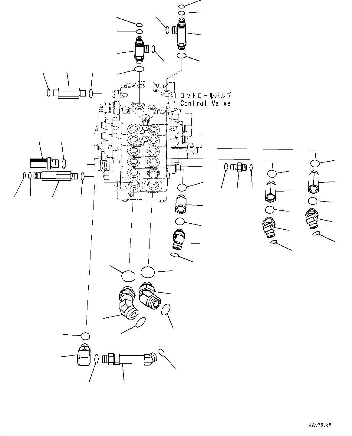 Bulldozers Komatsu / D51PX-24 S/N 10001-UP(0001120C) / Control Valve, Elbow (1/2) (With Rear 1-Attachment) (#10001-)(H002015 : H0120-001015)